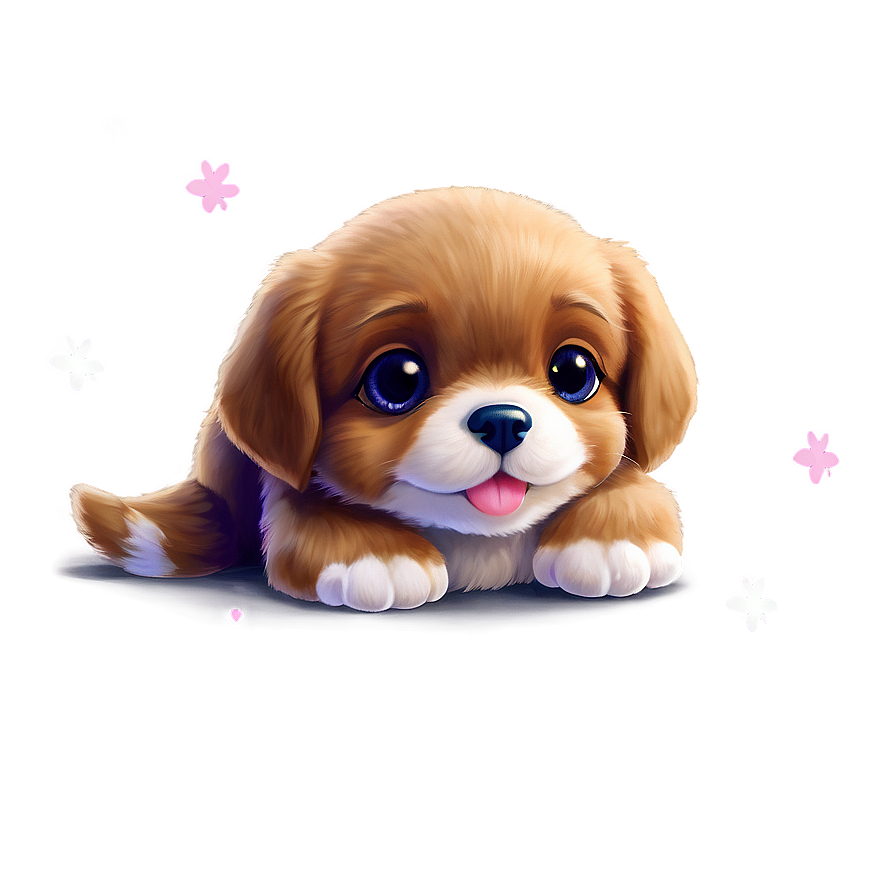 Adorable Kawaii Puppy Png 06292024 Image