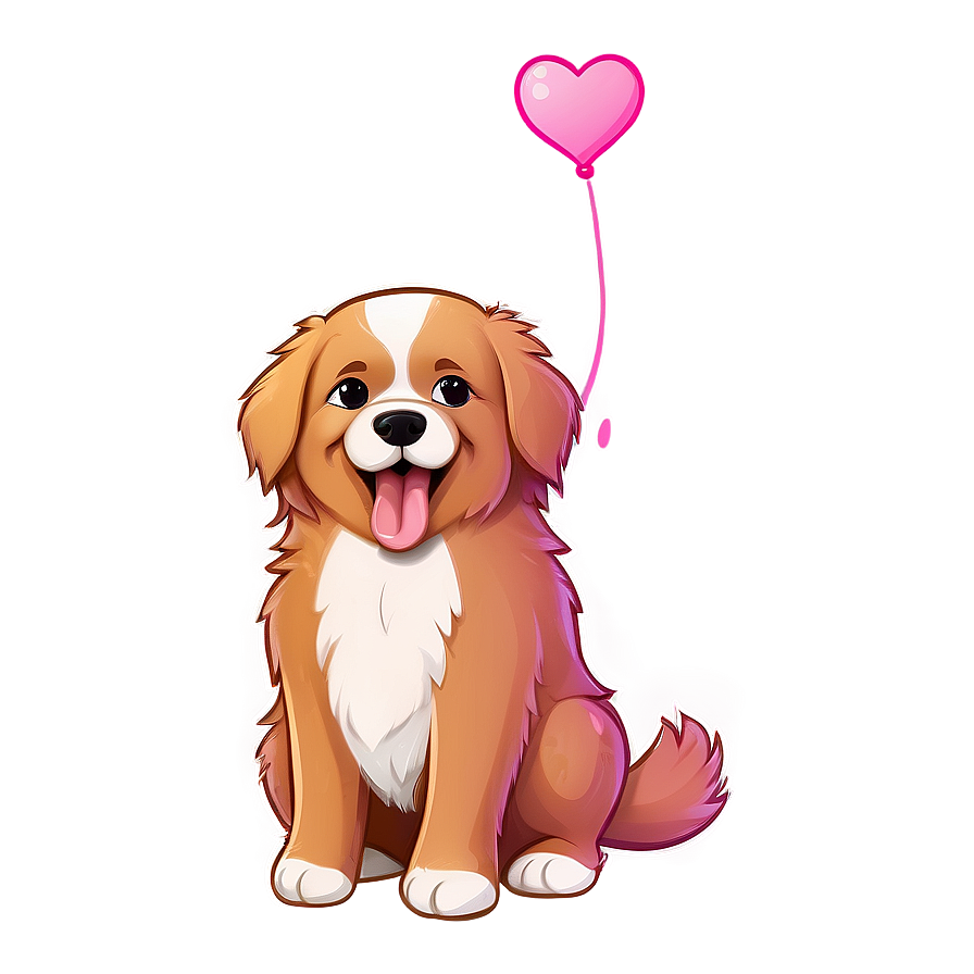 Fluffy Kawaii Dog Cartoon Png 06292024 Image