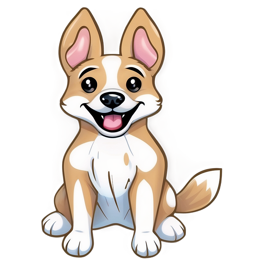 Happy Kawaii Dog Drawing Png Acc11 Image