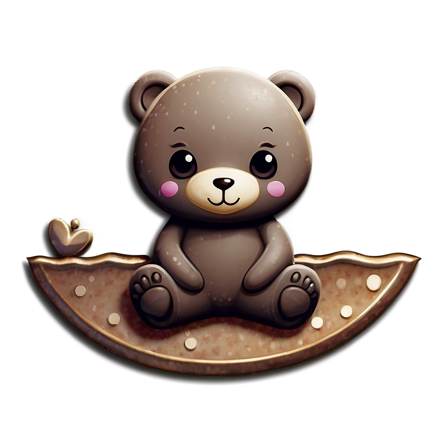 Kawaii Bear And Moon Png 80 Image