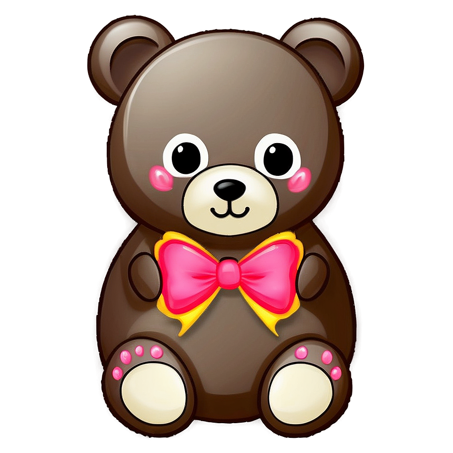 Kawaii Bear With Bow Png Rfg Image