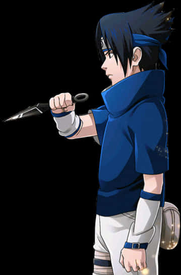 Animated Ninjawith Kunai PNG Image