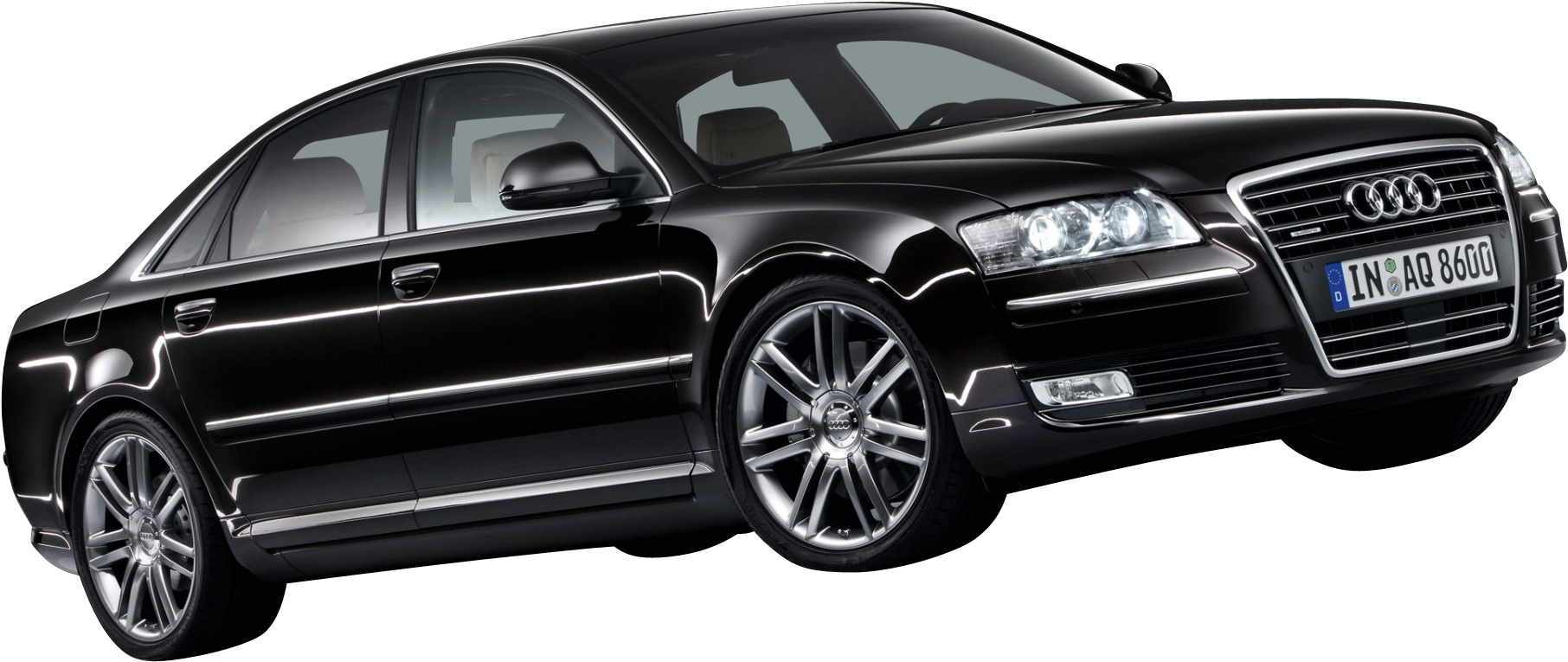 Black Audi Luxury Sedan PNG Image