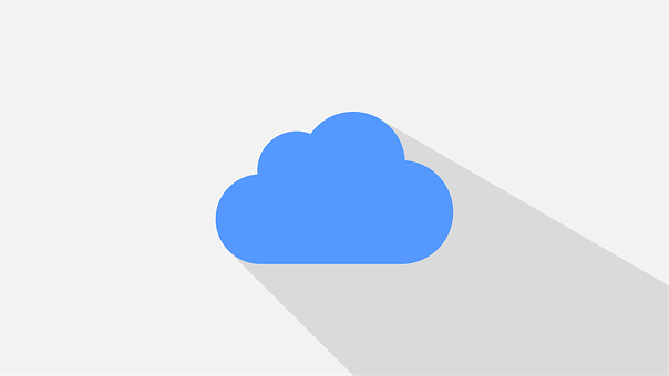 Blue Cloud Icon Shadow PNG Image