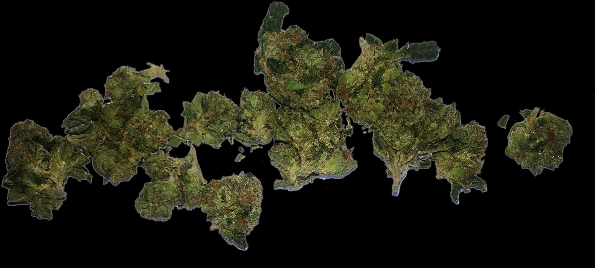 Cannabis Map Artwork PNG Image