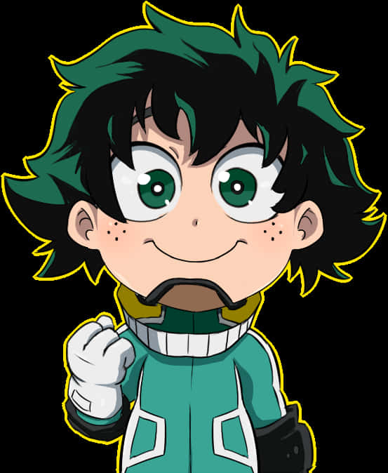 Chibi Deku My Hero Academia PNG Image