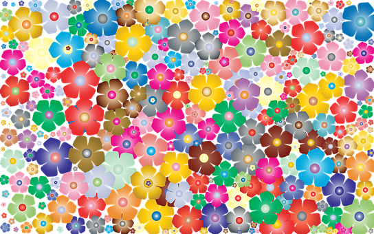 Colorful Floral Pattern Background PNG Image