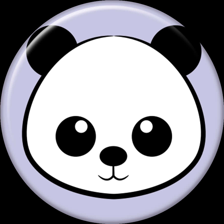 Cute Cartoon Panda Icon PNG Image