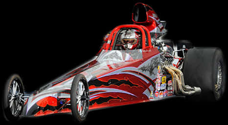 Drag Racing Car Flame Design PNG Image