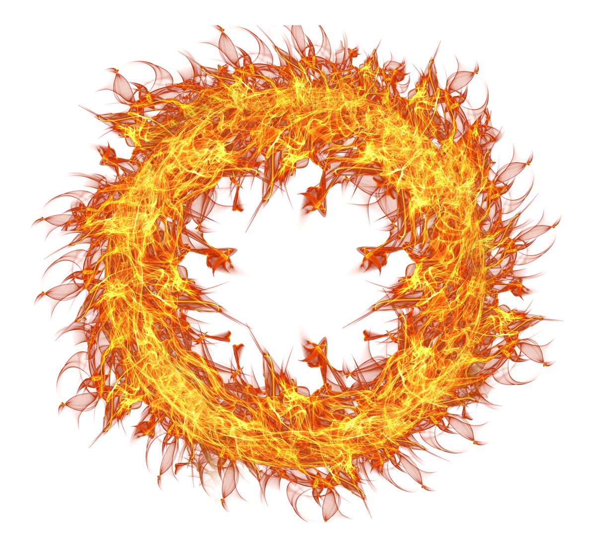 Flaming_ Circle_ Abstract_ Art PNG Image