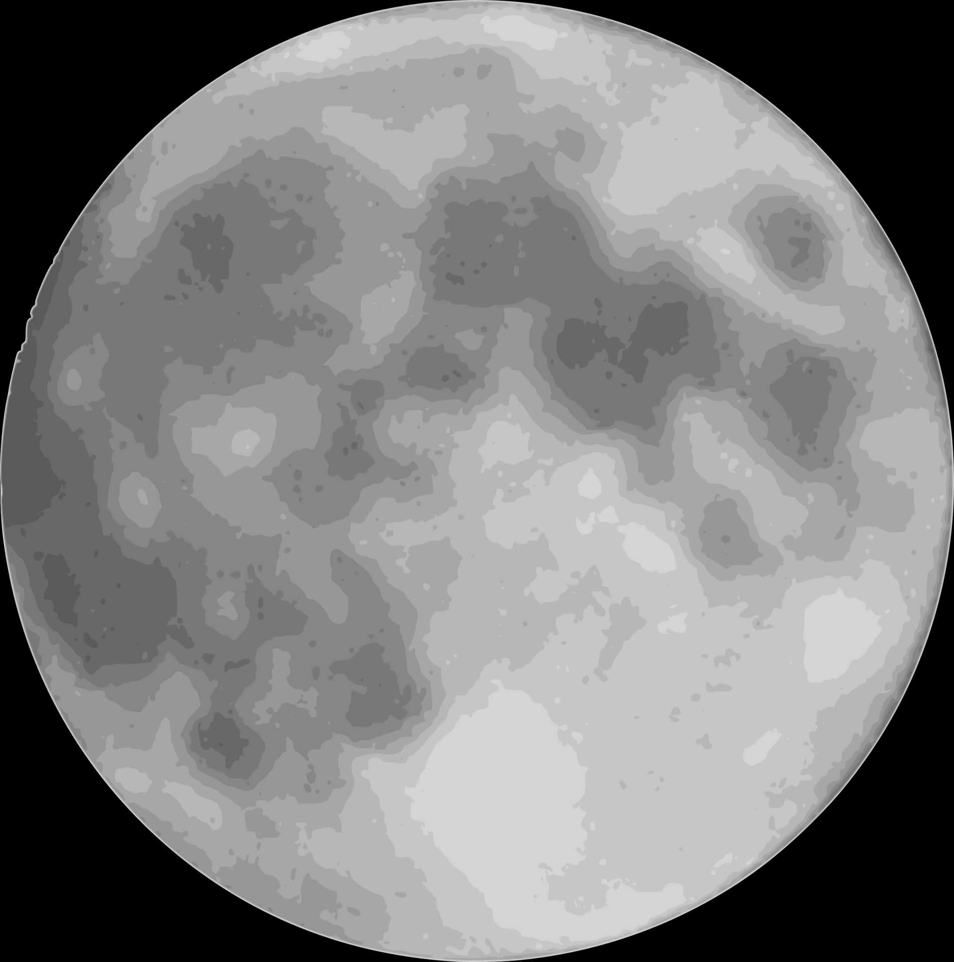 Full Moon Detailed View PNG Image