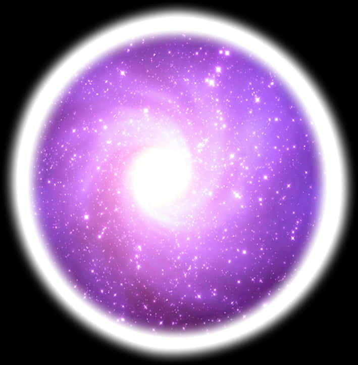 Glowing Purple Galaxy Portal PNG Image