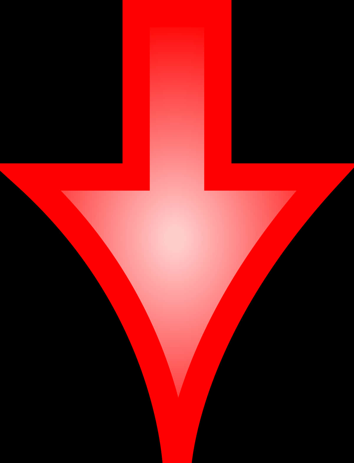 Glowing Red Arrow Graphic PNG Image