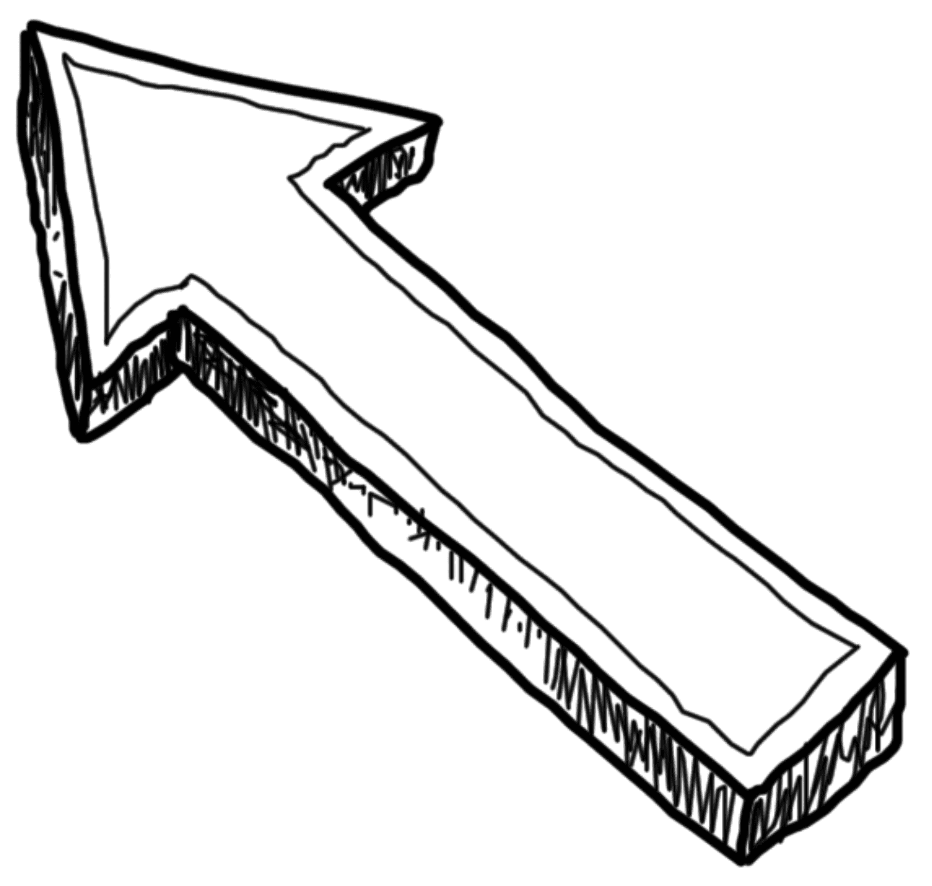 Hand Drawn Arrow Sketch PNG Image