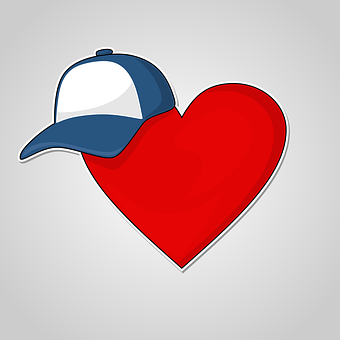 Heart Wearing Cap Graphic PNG Image