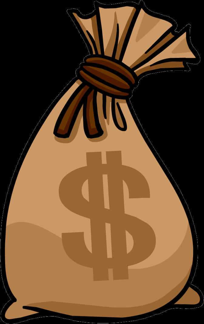 Money Bag Cartoon Illustration PNG Image