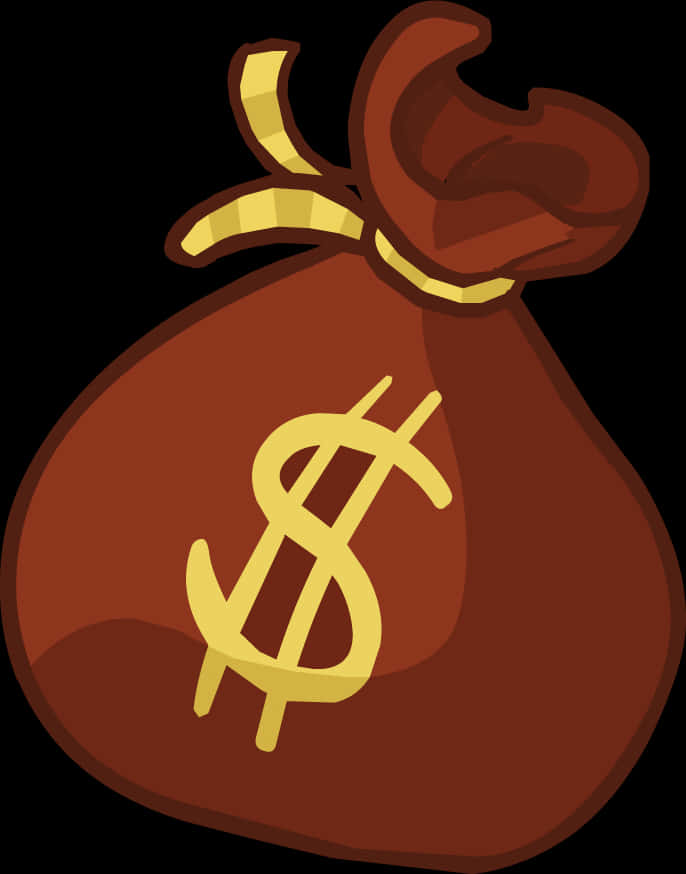 Money Bag Cartoon Illustration PNG Image