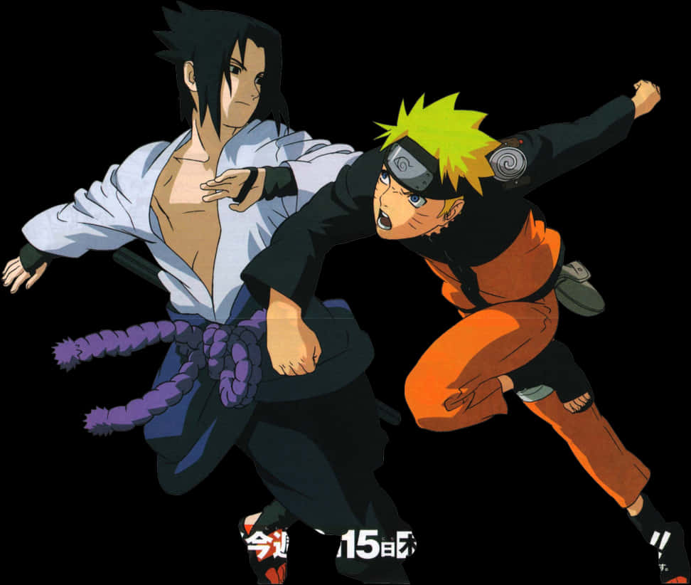 Naruto_vs_ Sasuke_ Anime_ Showdown PNG Image