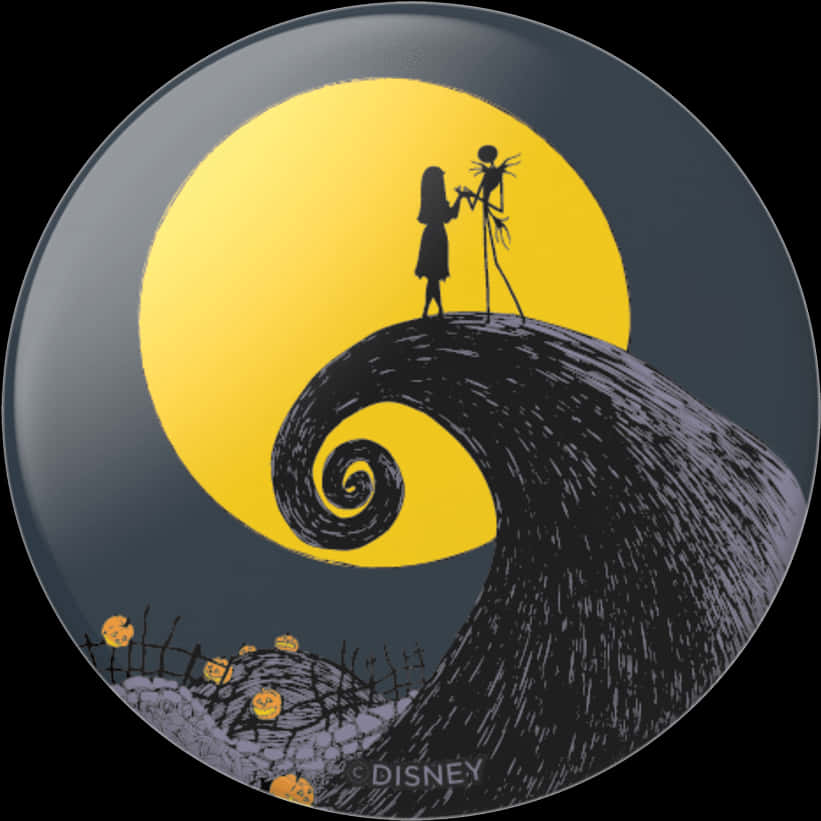 Nightmare Before Christmas Hill Silhouette PNG Image