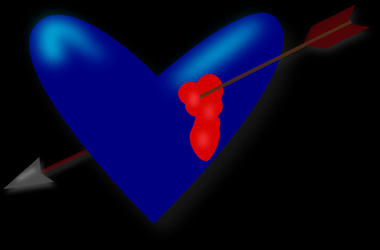 Pierced Heart Arrow PNG Image