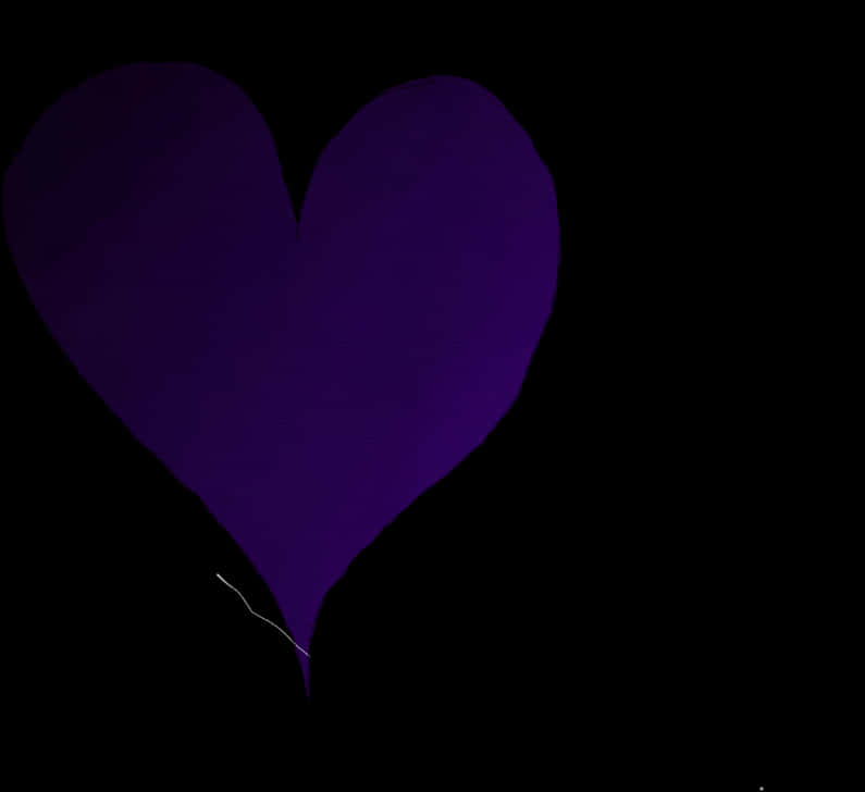 Purple Heart Shaped Artwork PNG Image