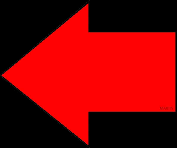 Red Arrow Directional Sign PNG Image