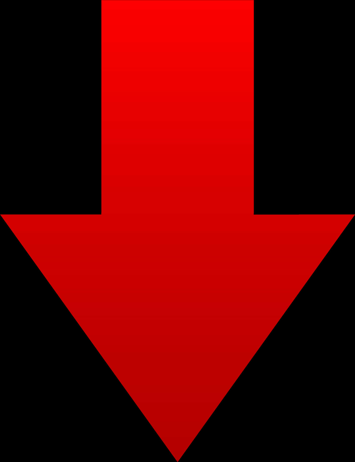 Red Downward Arrow Graphic PNG Image