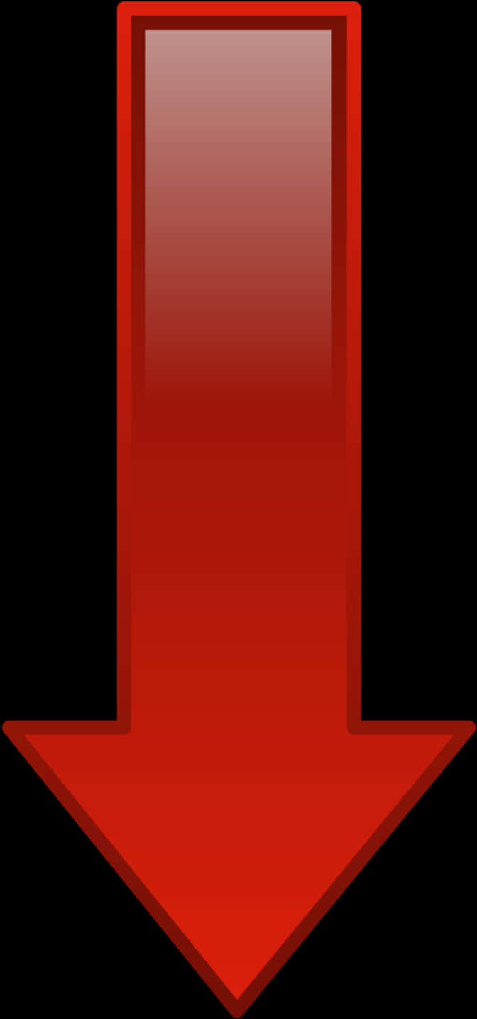 Red Downward Arrow Graphic PNG Image