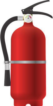 Red Fire Extinguisher Illustration PNG Image