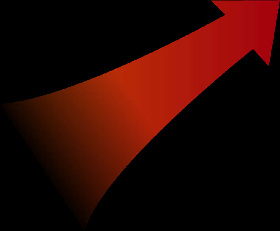 Red Gradient Arrowon Black Background PNG Image