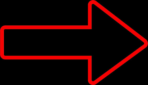 Red Outline Arrow Graphic PNG Image