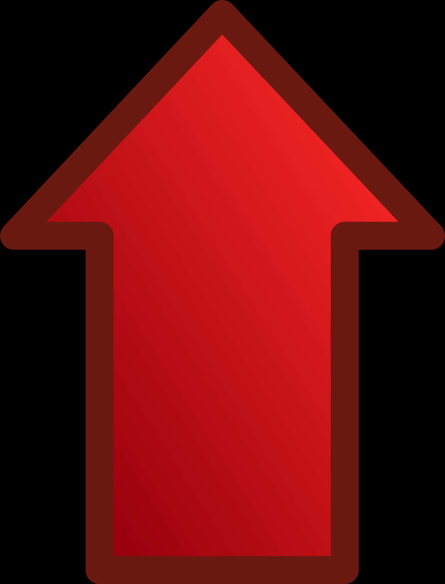 Red Upward Arrow Graphic PNG Image