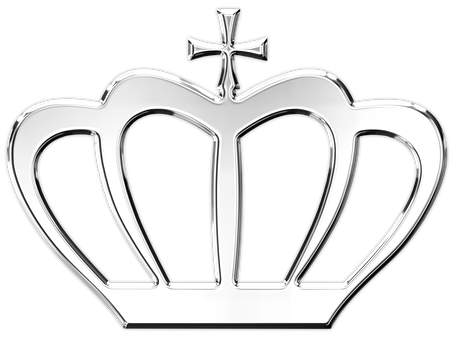 Silver Crown Graphic PNG Image