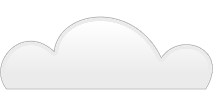 Simple Cloud Icon Black Background PNG Image