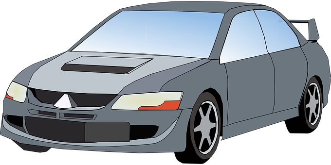 Sporty Sedan Vector Illustration PNG Image