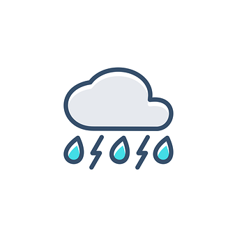 Stormy Weather Cloud Icon PNG Image