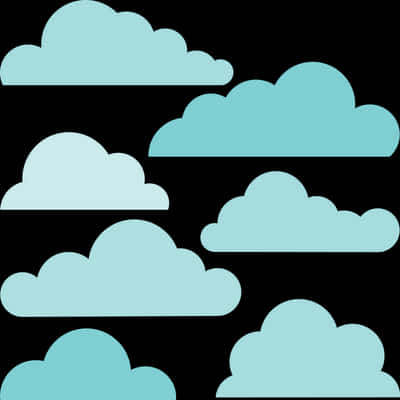 Stylized Cloud Pattern PNG Image