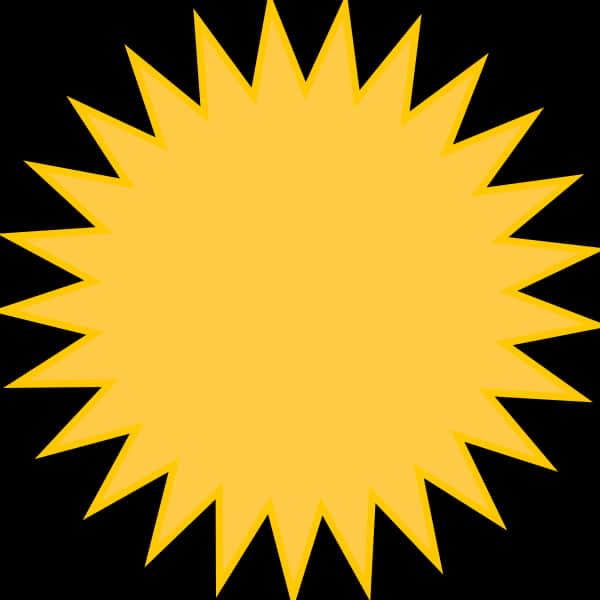 Stylized Sun Graphic PNG Image