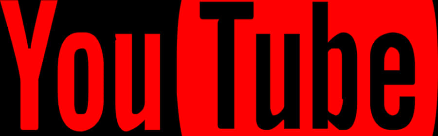 You Tube Logo Red Black Background PNG Image